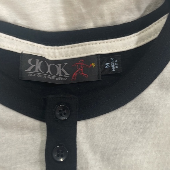 Rook Raglan Henley Tee (M) White - Picture 2 of 6